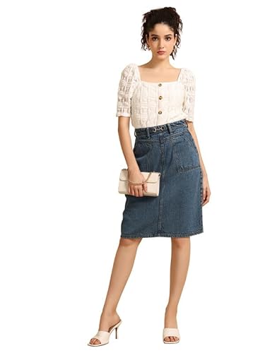 Kazo Hendrix Midi Skirt Blue