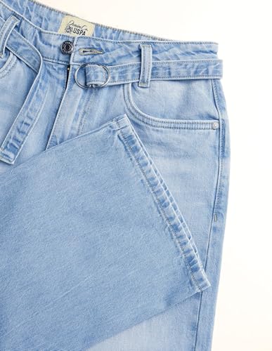 U.S. POLO ASSN. High Rise Straight Fit Jeans Light Blue