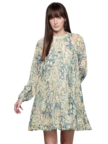 Label RITU KUMAR Full Sleeves Priinted Short Dress
