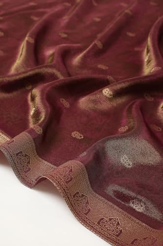 Soch Women's Dola Silk Salwar Suit Set (EWS5CD21718_Rust