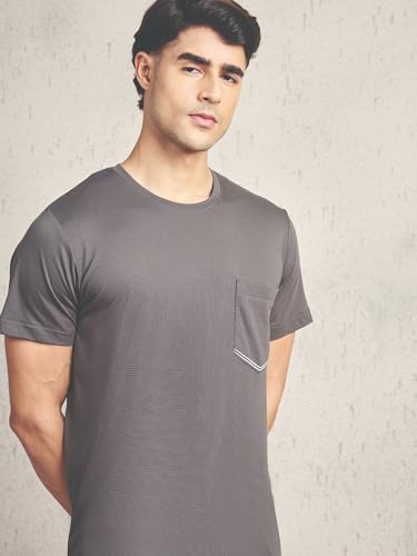 Sweet Dreams Men's Solid Pyjama Set