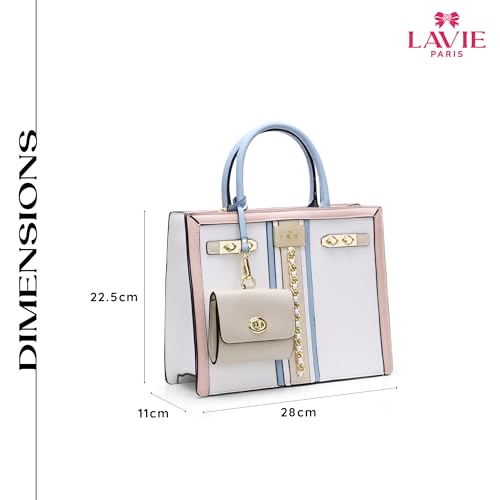 LAVIE PARIS Women's Louvre Chain Satchel Bag | Satchel Handbag for Work | Ladies Purse | Stylish Shoulder Bag | Gift for Women