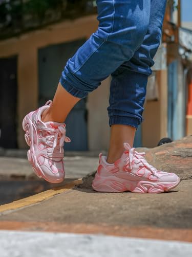 XTEP Cherry Pink Solid Retro Casual Shoes for Women -Euro 38