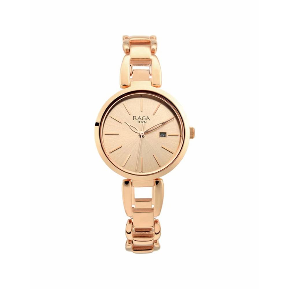 Titan Raga Women's Viva Trendsetter Rose Gold Analog Watch-NS2642WM01/NT2642WM01