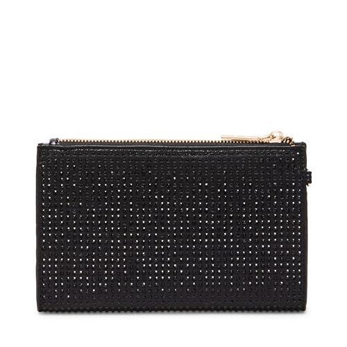 Anne Klein AK 2 Piece Gift Set with Rhinestone Zip Clutch and Card case, Black, One Size, Ak 2 Piece Gift Set With Rhinestone Zip Clutch and Card Case