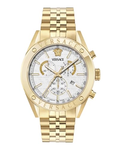 Versace Athletics Chrono Vekja 44 mm White Dial Men Chrono Watch- VEKJA0725