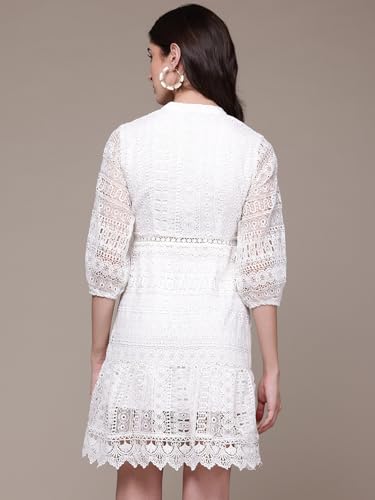 Label RITU KUMAR White Perrie Short Dress