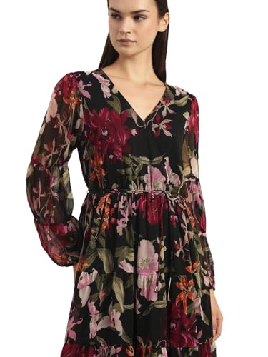 VERO MODA Women's Midi Dress Jet Black