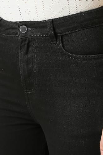 Women Black Dark Wash Jeans