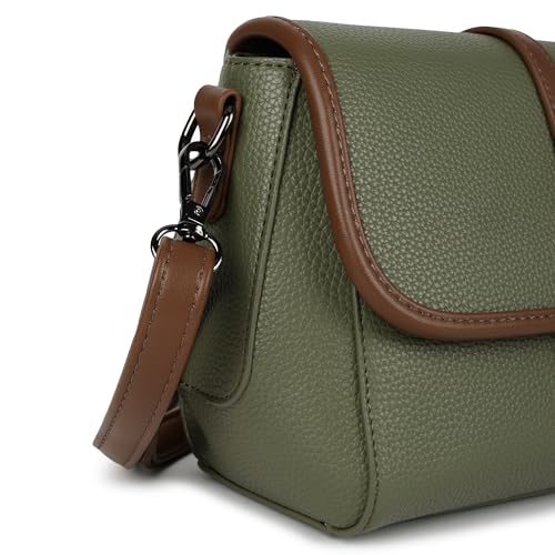 Fastrack Orbit Flap Sling | Faux-Leather Women’s Sling Bag | Spacious Compartment & Detachable Strap for Daily Use
