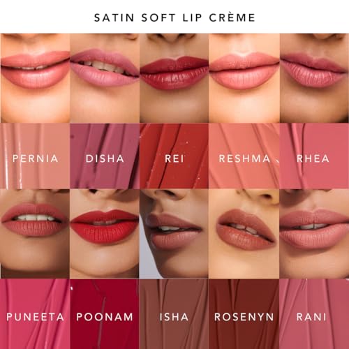 SIMPLYNAM Satin Soft Lip Crème – Dusty Pink | 1 Swipe Full Coverage | Hydrating, Creamy Matte Finish | 16 Hour Stay | Transfer-Proof & Smudge-Proof | Infused with Peptides & Squalane | Vegan (Dolly, 5 ML)