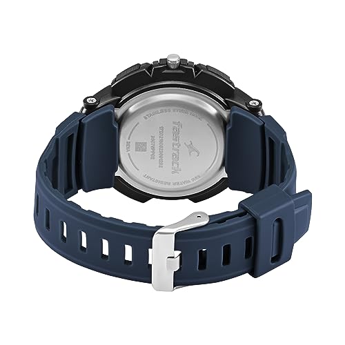Fastrack Quartz Analog Digital Black Dial Blue Plastic Strap Unisex Watch - NT38076PP05W