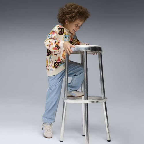 PUMA | MOODY CAT Kids' Graphic Crew Sweatshirt | Alpine Snow | 6-7Y