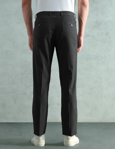 Arrow Men's Tapered Fit Heathered Trousers (ARAEOTR2181_Grey_36)