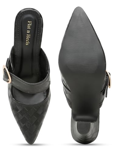 Flat n Heels Womens Black Pumps FnH 2784-BK