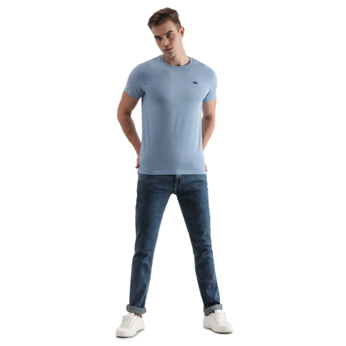Lee Men's Slim Fit T-Shirt (LMTS004569_Blue