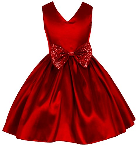 PINK WINGS Girls Knee Length A-Line Dress (Frockm02_Maroon_2 Years-3 Years)