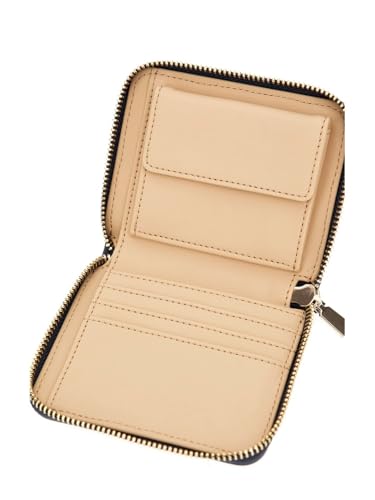 GUESS Navy Logo Printed Neda Small Zip Around Wallet