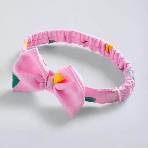 Hopscotch Bow Applique Heart Onesie with Headband (12-18 Months)