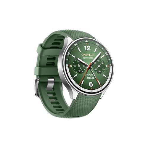 OnePlus Watch 2R with Wear OS 4 by Google,Snapdragon W5 Chipset,Upto 100hrs Battery Life,1.43’’ AMOLED Display,100+ Sports Mode,Dual Frequency GPS,5 ATM,IP68 & BT Calling [Forest Green]