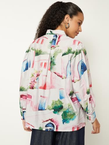 Max Women Printed Shirt (Multicolour_XL)