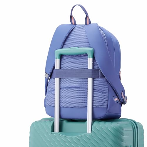 American Tourister Dona | 21 Ltrs | 2 Compartments | Bottle Pocket | Ergonomic Padded Back Panel & Shoulder Straps | High School Backpack | 1 Year International Warranty | Navy