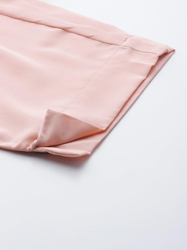 Ahalyaa Women's Polyester Kurta Set (AHKUPNDU-COMBO-1124_Pink