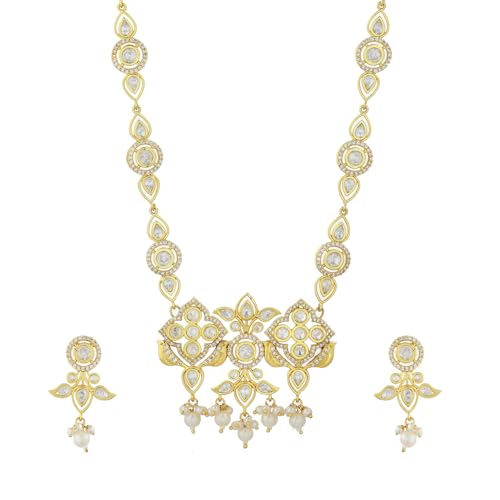 VOYLLA Panchhi Pakhee Statement Pendant Set|Women Necklace Sets|Short Necklace Sets For Women|Kundan Necklace Sets For Women|Wedding|Festive|Party|Birds|American Diamond|Gift For Her|