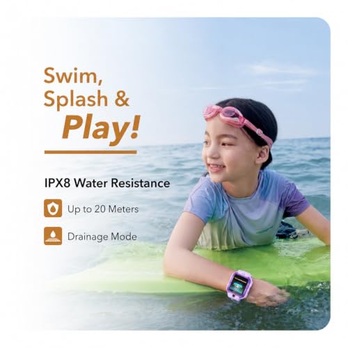 imoo Watch Phone Z7(Limited Edition), 4G Smart Watch for Kids with Real-Time HD Video & Phone Call, Smart Watch for Girls with GPS Location and 14-Day History, IPX8 Waterproof (Purple)