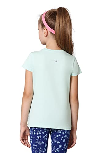 Van Heusen Girls T-Shirt - 100% Cotton - Ultra Soft, Round Neck, Short Sleeve_56405_ICY Morn_11-12 Years