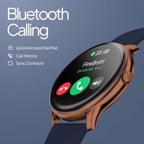 Fire-Boltt Phoenix Pro Smart Watch 1.39 inch Bluetooth Calling, AI Voice Assistant, Metal Body with 120+ Sports Modes, SpO2, Heart Rate Monitoring (Copper Blue)