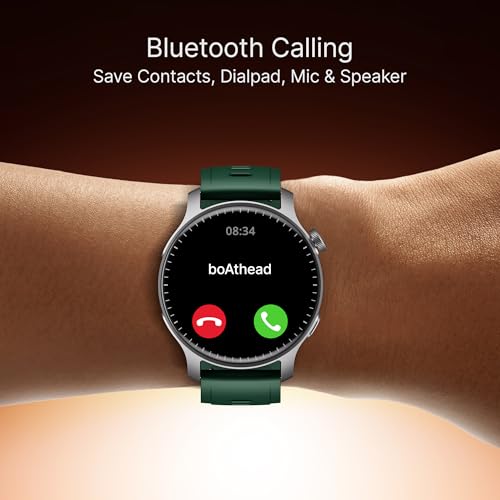 boAt New Launch Ultima Prime smartwatch with 1.43” AMOLED Display, Personalized Fitness Nudges, Functional Crown,100+ Sports Modes, Watch Face Studio (Forest Green)
