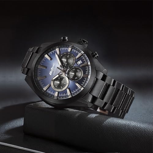 Titan Octane Classic Sporty Blue Dial Quartz Multifunction Stainless Steel Strap Watch for Men-NS90150NM01
