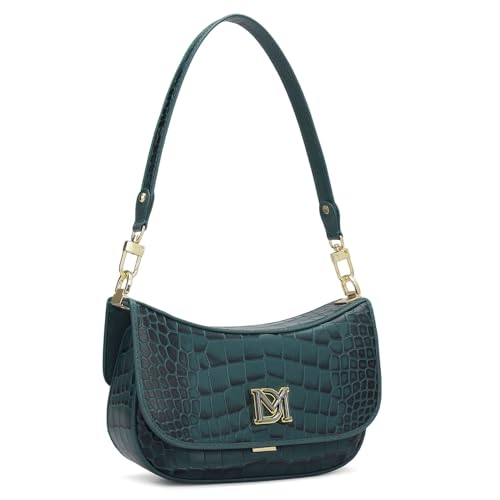 Da Milano Genuine Leather Blue Shoulder Bag (01798) (Small)