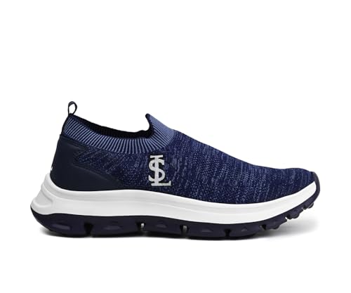 LOUIS STITCH Men’s Navy Blue Lightweight Athleisure Sport Shoes | Dual-Color EVA Sole | Casual Sneaker & Athleisure Wear | LS-AT-FS01-NB | UK-8