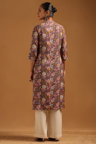 Soch Womens Purple Desert Storm Floral Kurta