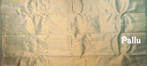 SREE KUMARAN Women's Kanchipuram Kubera Silk Pure Pattu Sarees With Blouse (VSK180-12)
