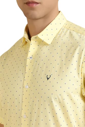 Allen Solly Mens Shirt ASSHQSPFK02900 Yellow