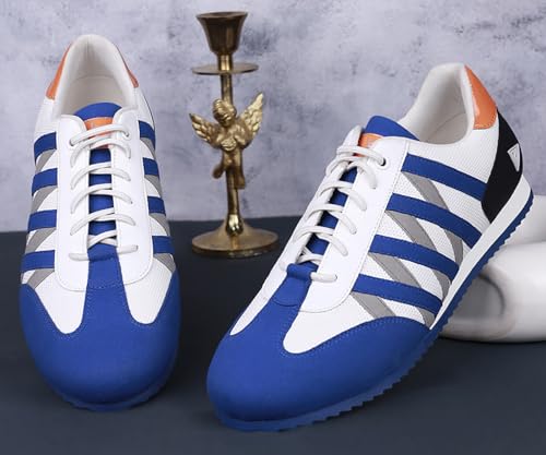 LOUIS STITCH Men’s Brazillian Blue Casual Sneaker | Elastic auto Adjustable Laces Sneakers for Men | Sneakers Shoes | Comfortable and Lightweight | LSPSNK_CSBU | UK-11