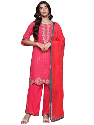 Aarke Ritu Kumar Pink Narmeen Solid Embroidered Kurta with Pant