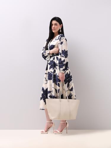 VERO MODA Womens Midi Dress Ecru