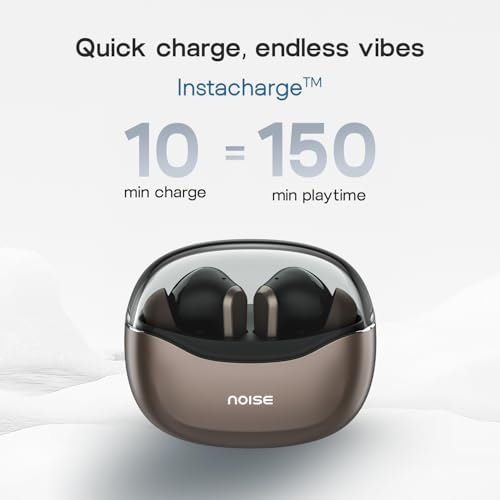 Noise Newly Launched Buds VS601 in Ear Truly Wireless Earbuds with 50H of Playtime, Transparent Case Lid, Quad Mic ENC, Dual Device Pairing, 10Mm Driver, BT V5.3 (Copper Brown)