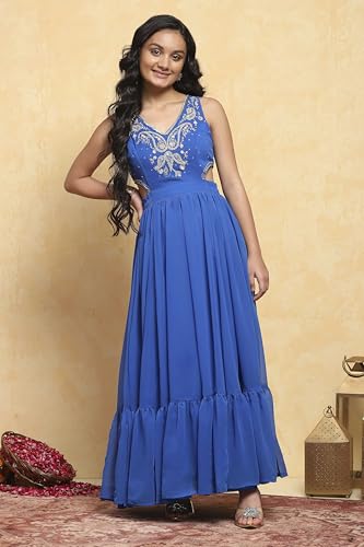 Biba Girls Electric Blue Polyester Dress_16-17 Year