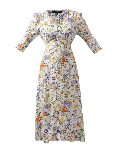 VERO MODA Women's Fit and Flare Multicolor Dress