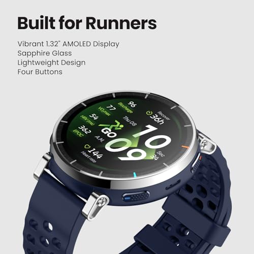 Amazfit Active 3 Premium(Smartchoice)GPS Running Smart Watch, 1.32"AMOLED Sapphire Display,12-Day Battery,4GB Storage,Offline Maps, 170+Workout Modes, 5 ATM,Fitness Tracker, Android & iOS, Apex Silver