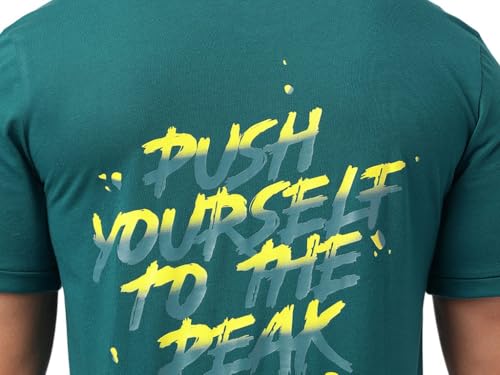 ASICS Mens Rich Teal Slogan Graphic SS TOP - L (2031E764.300)