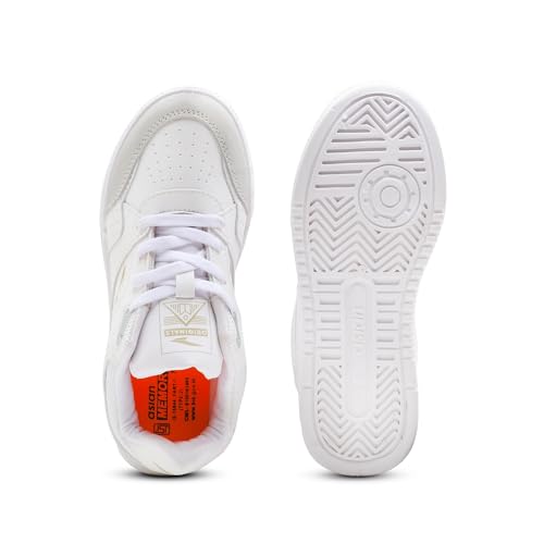 ASIAN Men MEXICO-01 Stylish Casual Mid-Top Sneaker and Trendy Shoes with Laces for Men & Boys, Perfect for Wearing to Outings, and Comfortable All-Day Use, Lightweight and Durable (WHTLGRY) -UK 2
