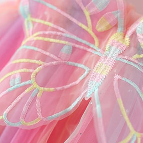 Hopscotch Hoscotch Girls Embellished Pink Short Sleeves Party Dresses for Ages (18-24 Months)