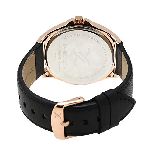 Daniel Klein Leather Analog Black Dial Men's Watch-Dk12172-4