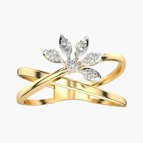 VALANOVA Sterling Silver & Certified Lab Grown Diamond 0.11cts | Ring For Women/Girls | Stylish & Elegant | VGR0049B | Ring Size: 8